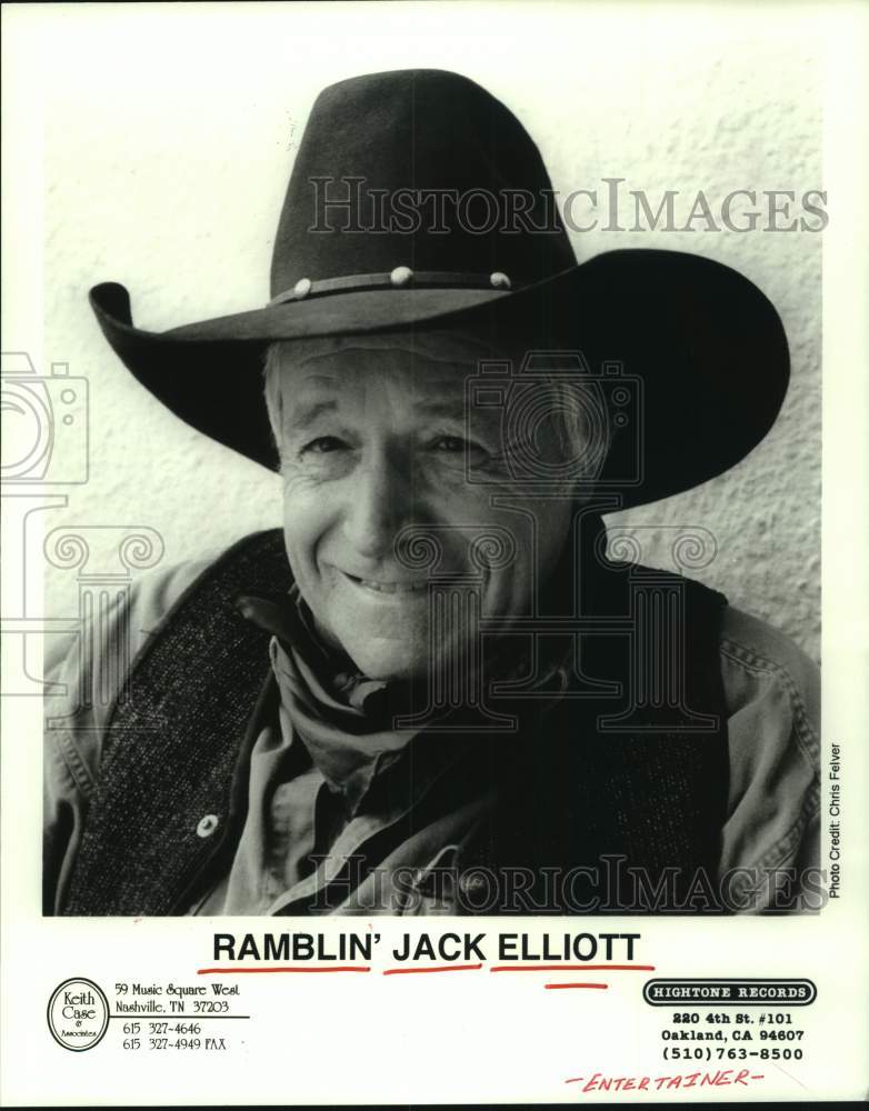 1998 Press Photo Entertainer Ramblin' Jack Elliott - Historic Images