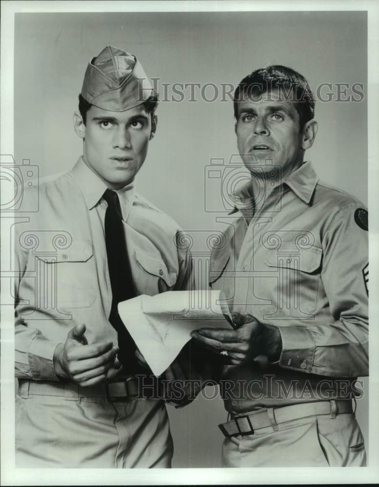 Press Photo Rocky Echevarria, William Devane on &quot;From Here to Eternity&quot; - Historic Images