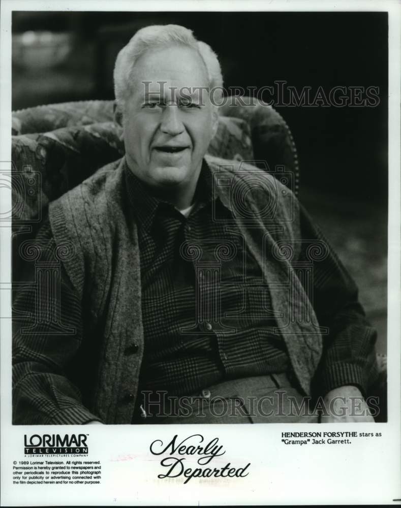 1989 Press Photo Henderson Forsythe on "Nearly Departed" - Historic Images