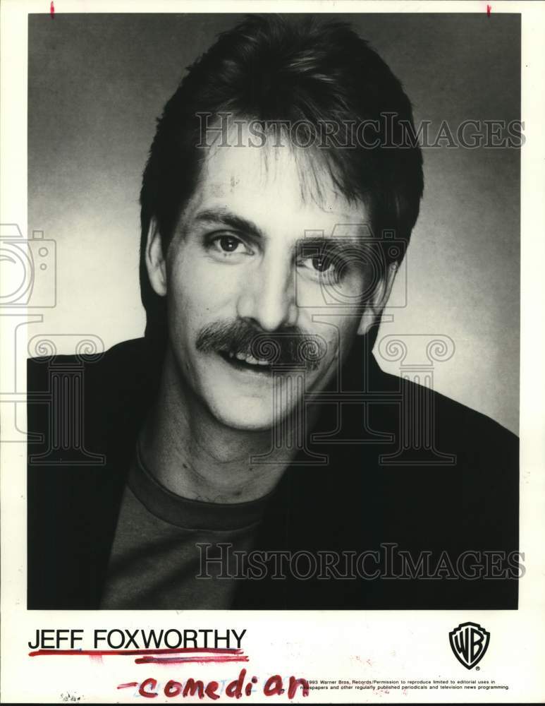 1993 Press Photo Comedian Jeff Foxworthy to perform at Rockefeller's West - Historic Images