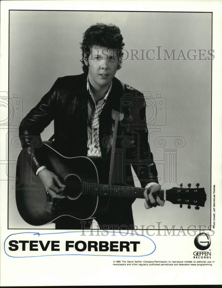 1988 Press Photo Singer, songwriter, and musician Steve Forbert - Historic Images