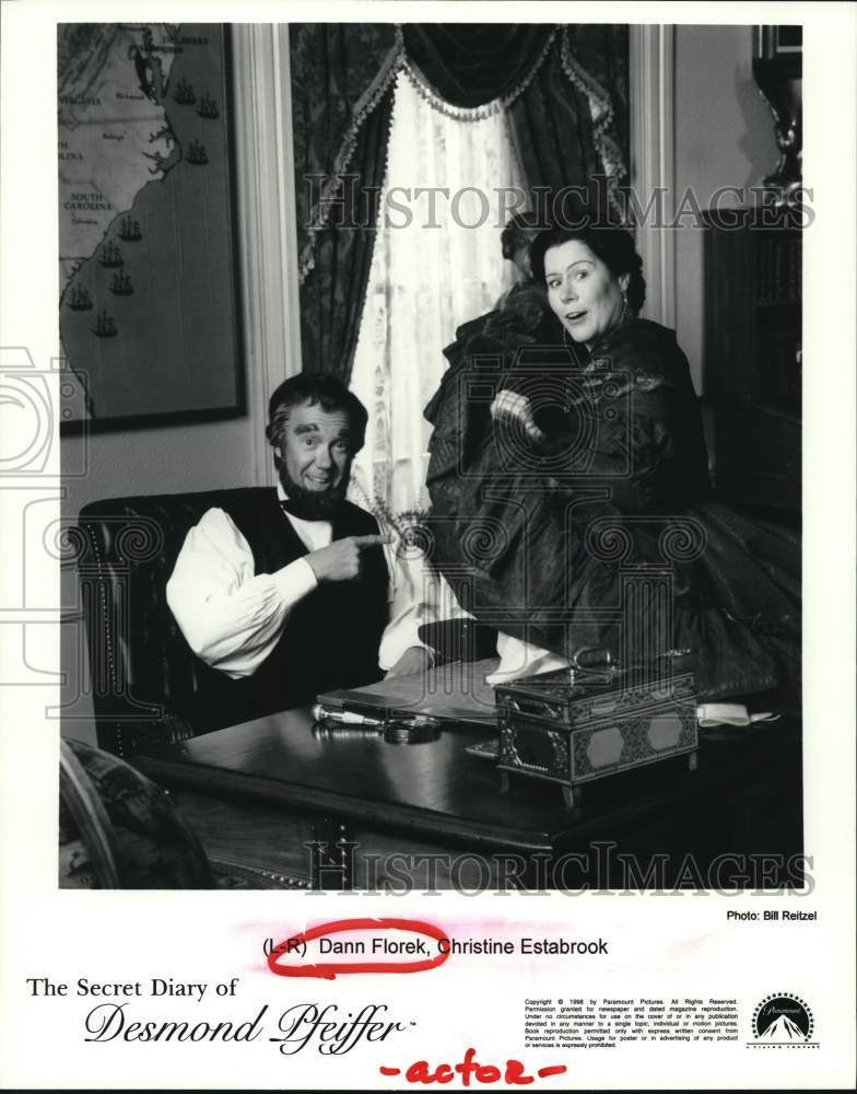 1999 Press Photo "The Secret Diary of Desmond Pfeiffer" Cast Members - Historic Images