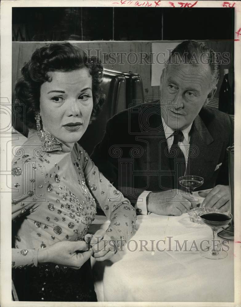 1957 Press Photo Actress Nanette Fabray & Co-Star in "Mischief in the Making" - Historic Images