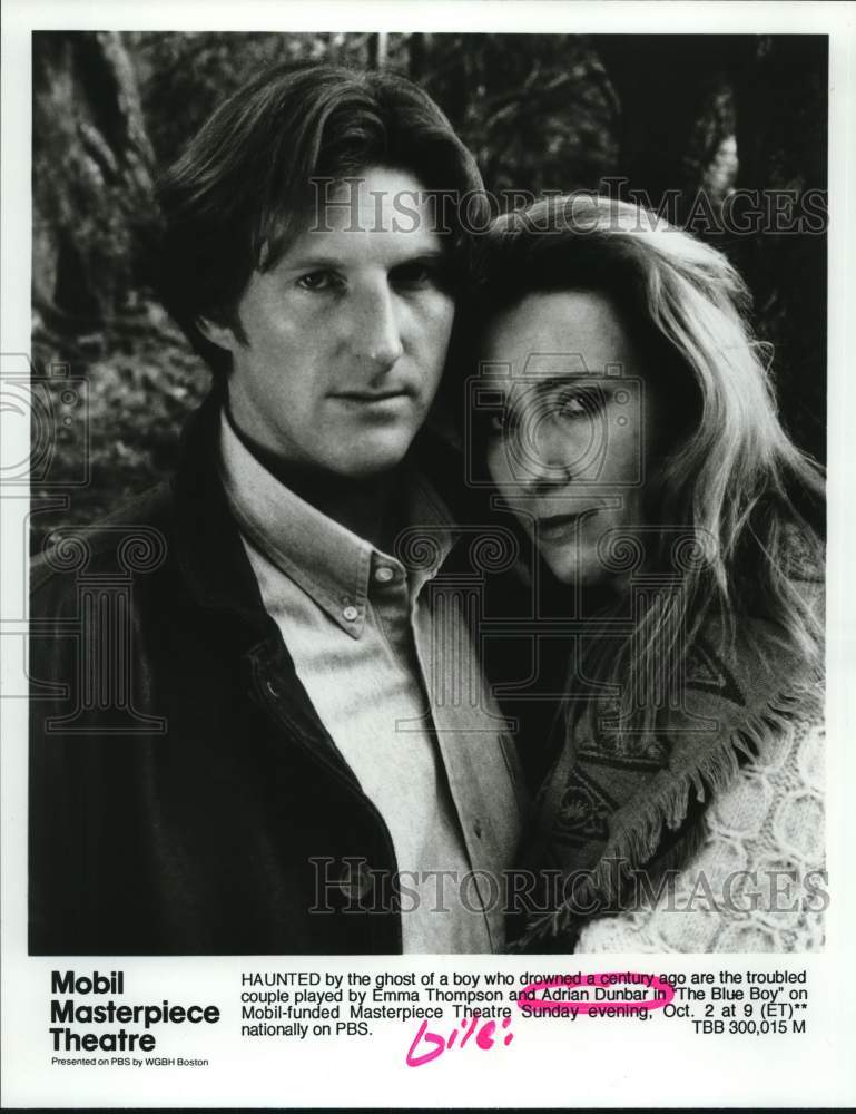 1994 Press Photo Adrian Dunbar, Emma Thompson Star in "The Blue Boy" - Historic Images