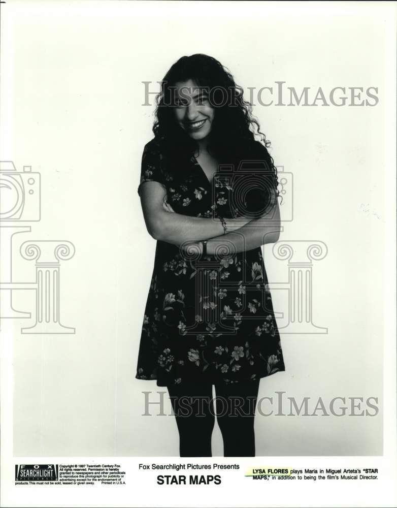 1997 Press Photo Actress Lysa Flores stars in Star Maps. - Historic Images