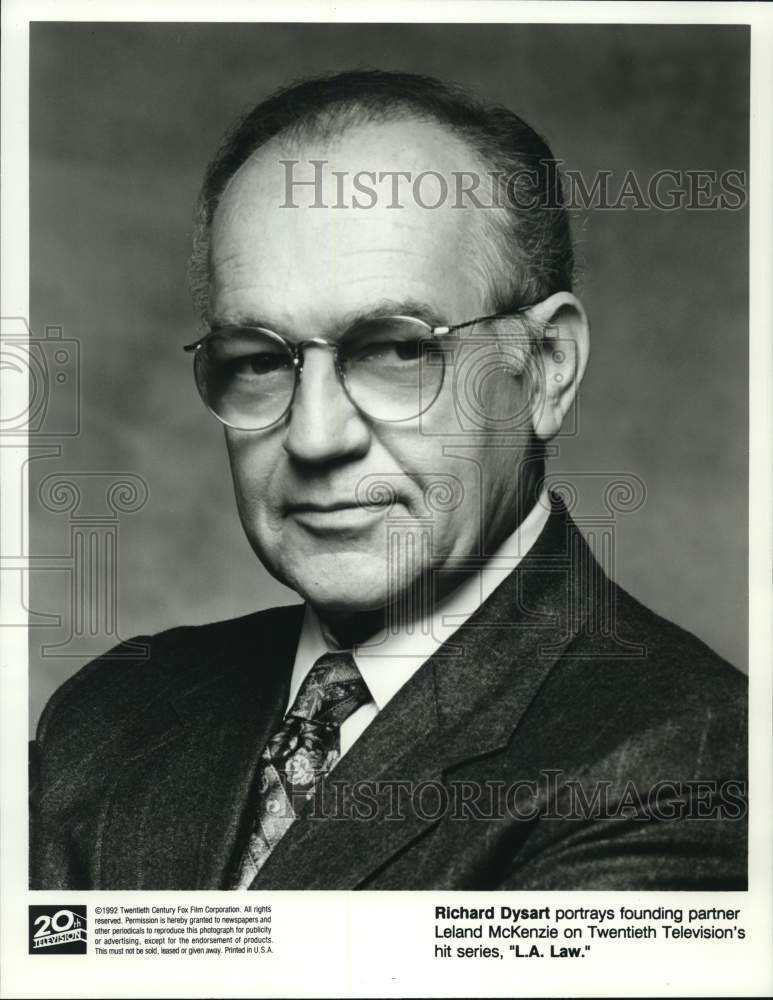 1992 Press Photo Richard Dysart on "L.A. Law" - Historic Images
