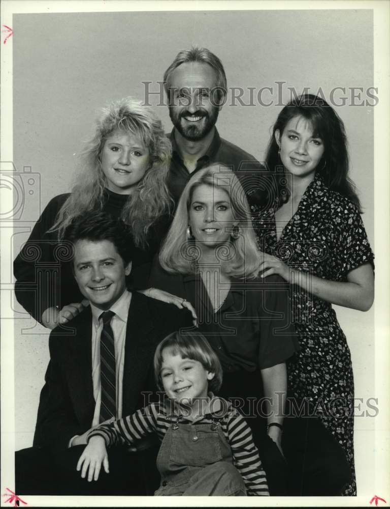 1987 Press Photo Michael J Fox, Tina Yothers, and "Family Ties" Costars - Historic Images