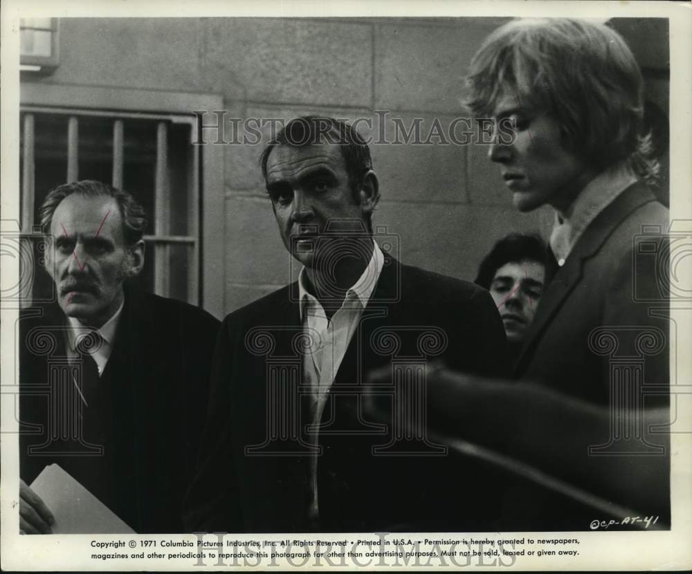 1971 Press Photo Actors Stan Gottlieb, Sean Connery, and Christopher Walken - Historic Images