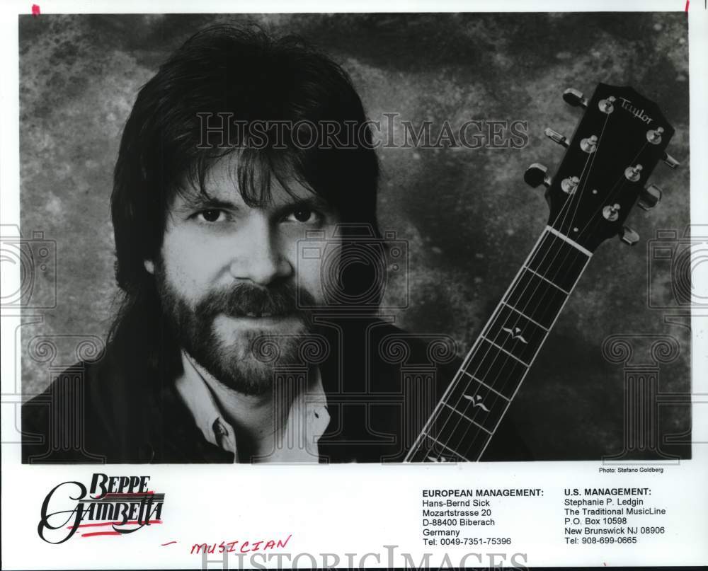 1994 Press Photo Musician Beppe Gambetta - Historic Images