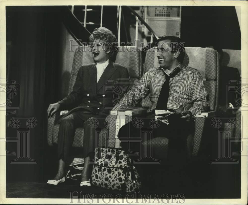 1973 Press Photo Lucille Ball and David Front on "Here's Lucy" - Historic Images