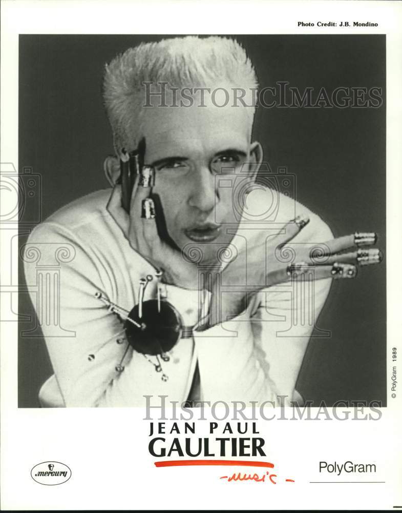 1989 Press Photo Musician Jean Paul Gaultier - Historic Images
