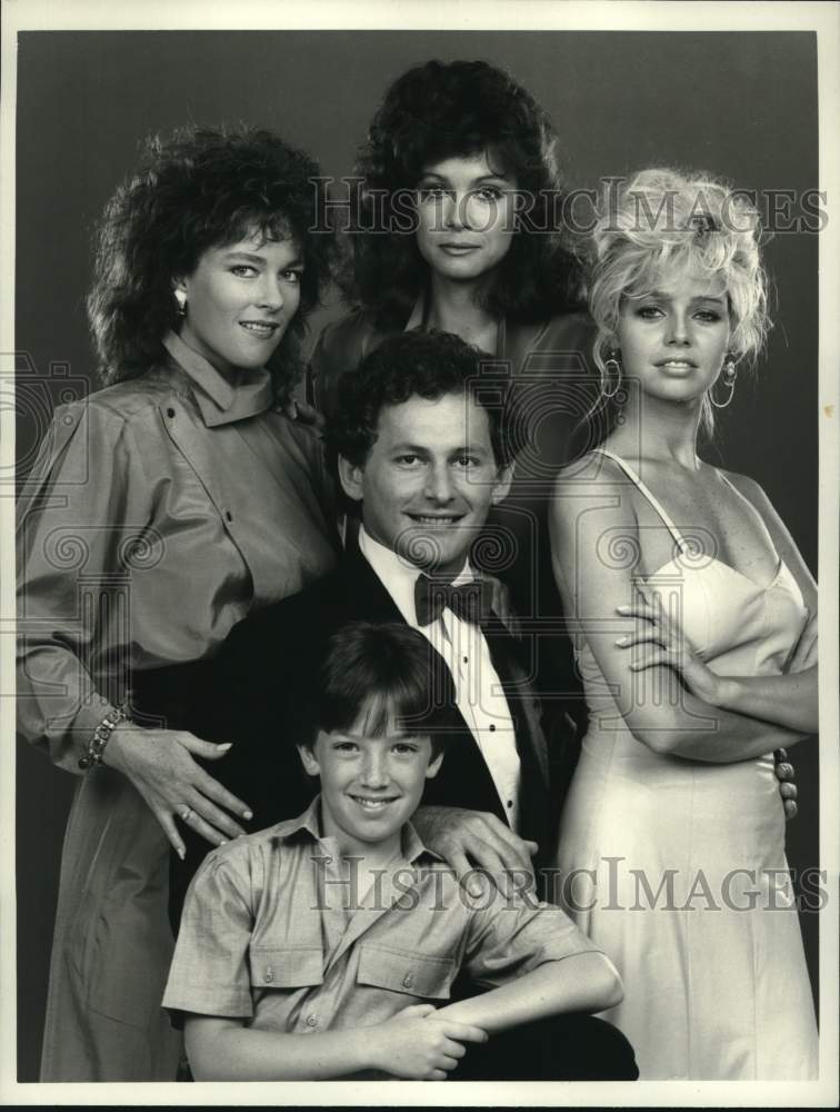 1985 Press Photo Cast of "I Had Three Wives" on CBS-TV. - Historic Images