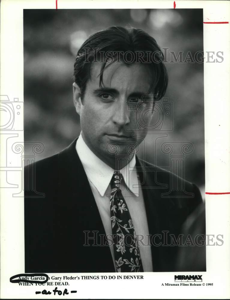 1995 Press Photo Andy Garcia in "Things To Do In Denver When You're Dead" - Historic Images