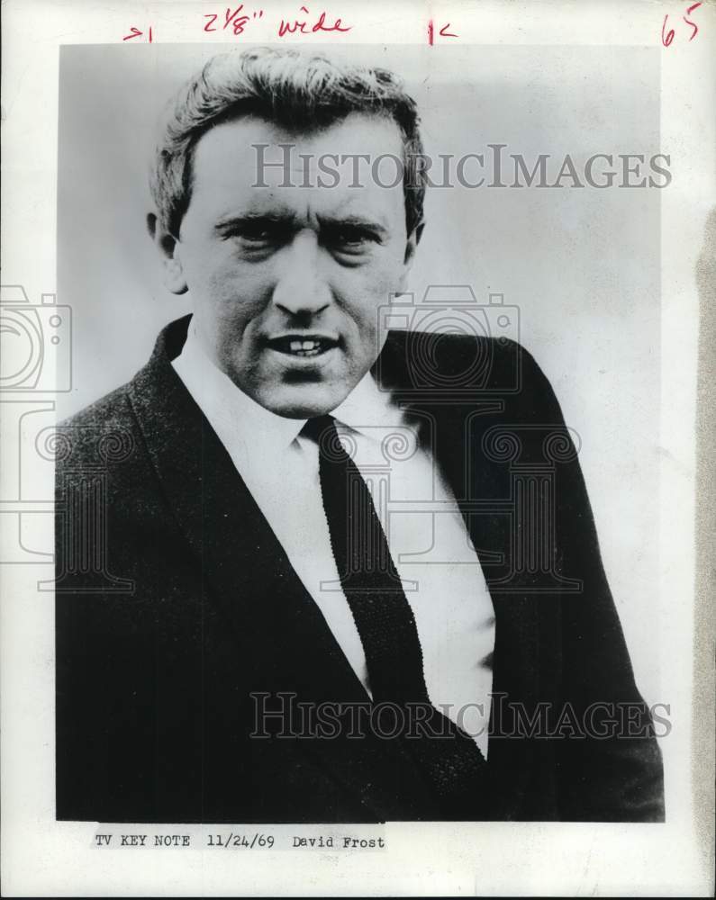 1969 Press Photo TV Host David Frost - Historic Images