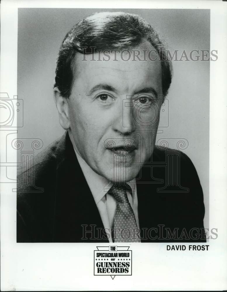 1987 Press Photo David Frost, Hosts "The Spectacular World of Guinness Records" - Historic Images
