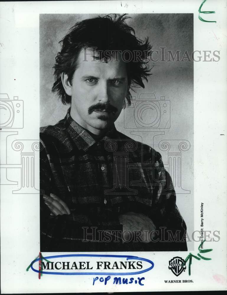 1985 Press Photo Pop Musician Michael Franks - Historic Images