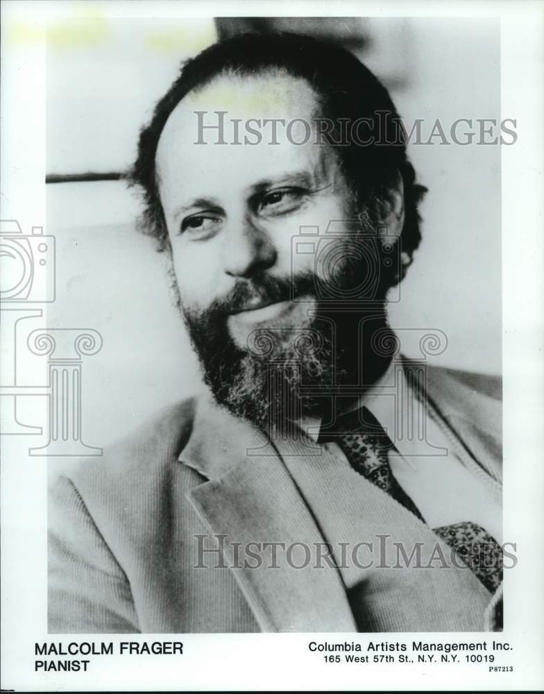 1988 Press Photo Pianist Malcolm Frager - Historic Images