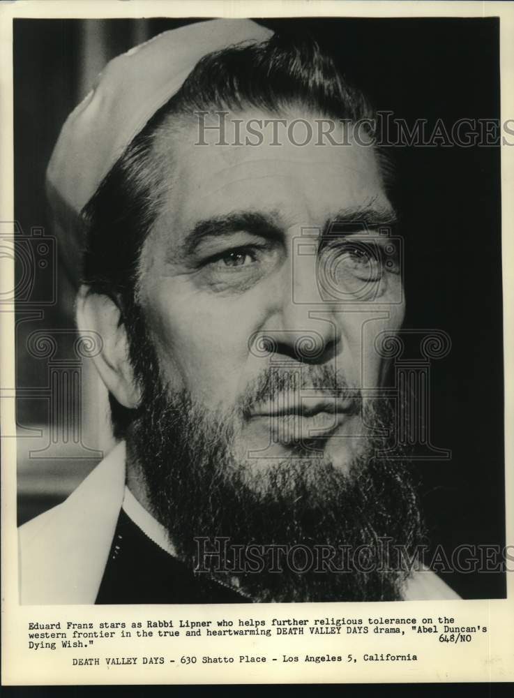 1962 Actor Eduard Franz starring in Death Valley Days.-Historic Images