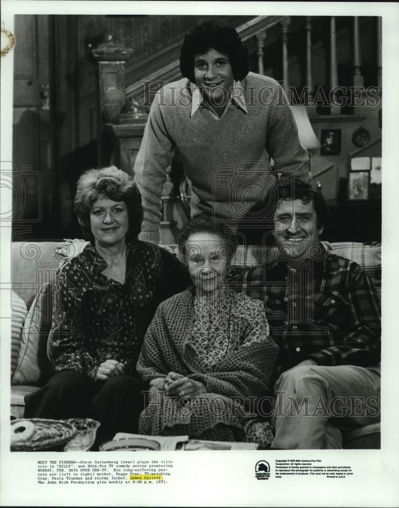 1979 Press Photo Actor James Gallery with Co-Stars of Television Series "Billy" - Historic Images