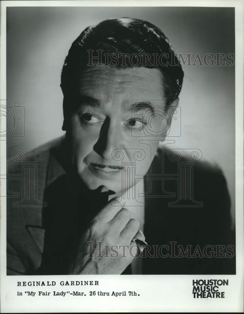 1968 Press Photo Actor Reginald Gardiner of Houston Music Theatre - Historic Images