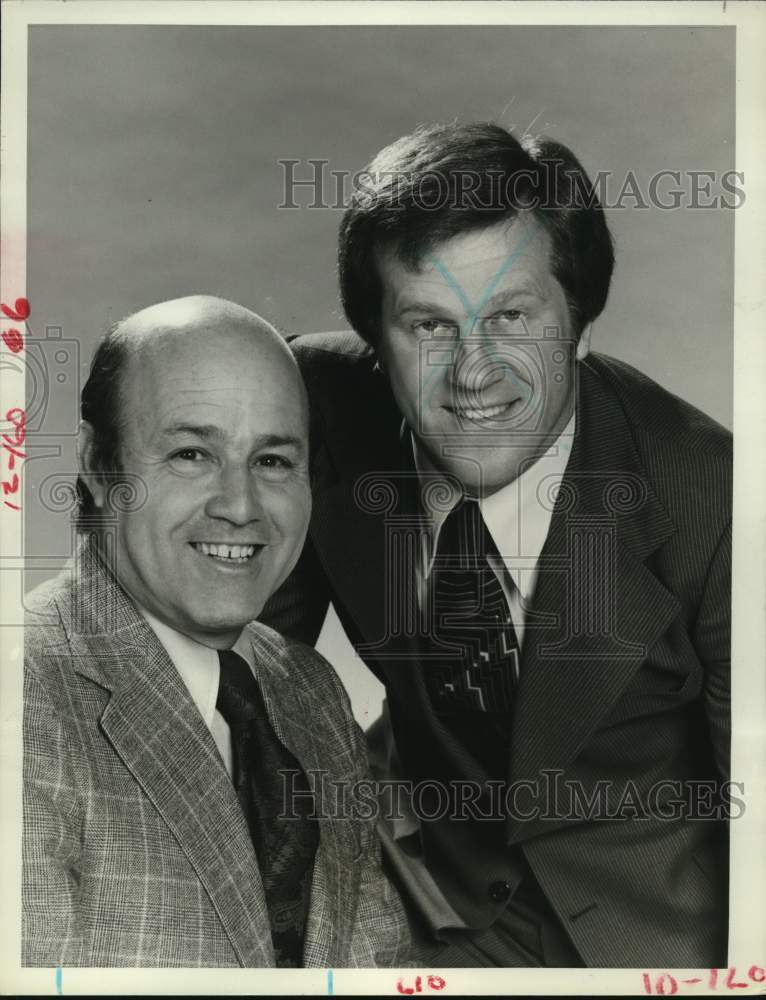 1979 Press Photo Sports Announcers Joe Garagiola and Tony Kubek - hcp44421 - Historic Images