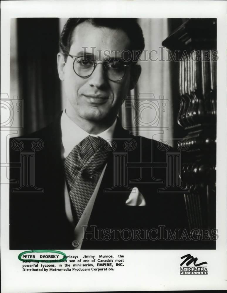 1985 Press Photo Actor Peter Dvorsky in &quot;Empire Inc.&quot; - Historic Images