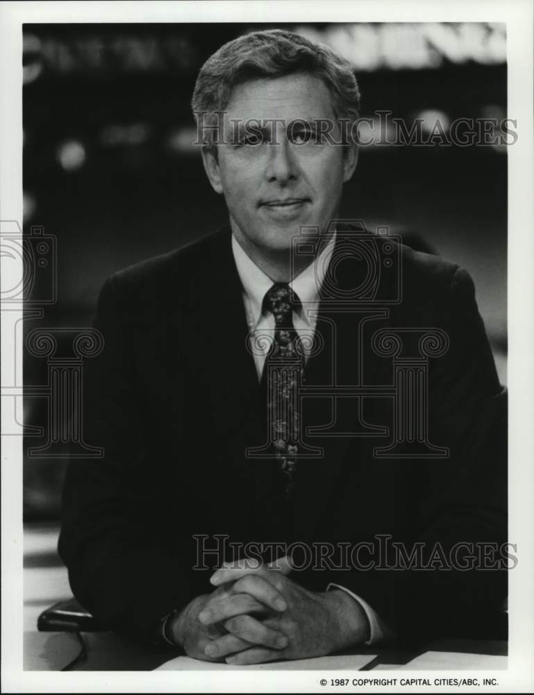 1987 Press Photo Anchor Jed Duvall of &quot;Good Morning America&quot; - Historic Images