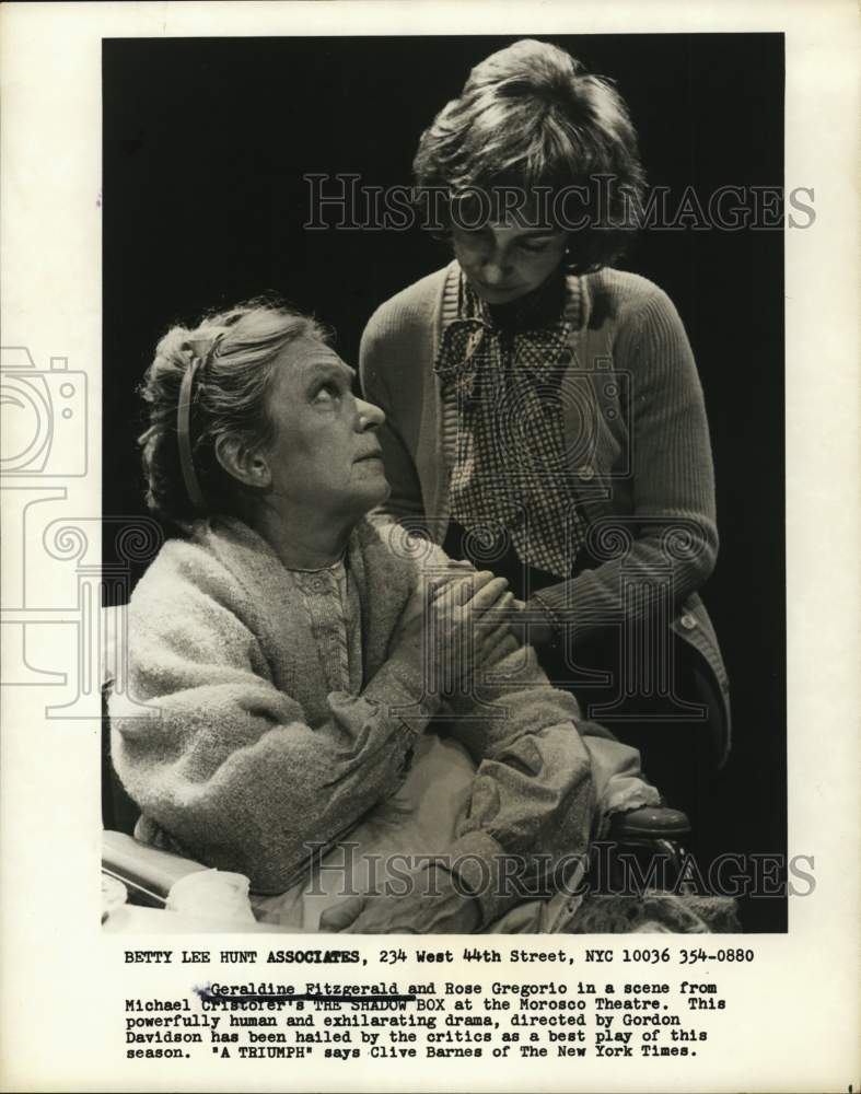 1979 Actress Geraldine Fitzgerald, Rose Gregorio, "The Shadow Box" - Historic Images
