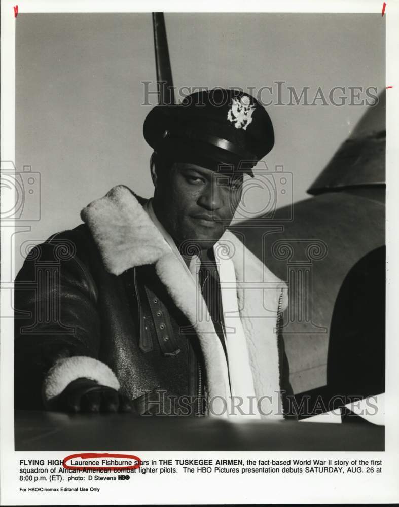 1995 Press Photo Laurence Fishburne stars in "The Tuskegee Airmen" - Historic Images