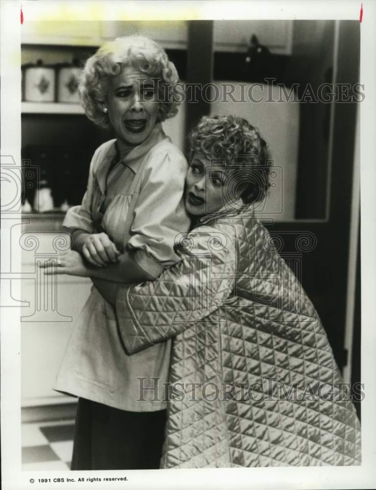 1991 Press Photo Actresses Robin Pearson Rose and Frances Fisher - Historic Images