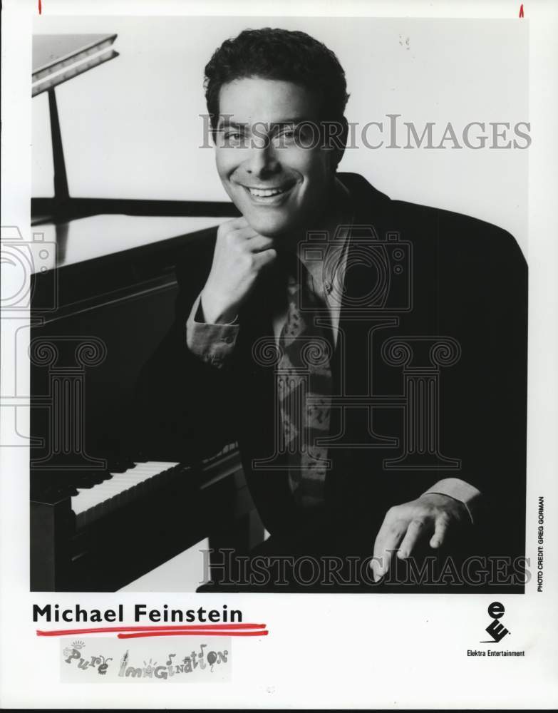 1992 Press Photo Pianist Michael Feinstein, for Album Pure Imagination - Historic Images