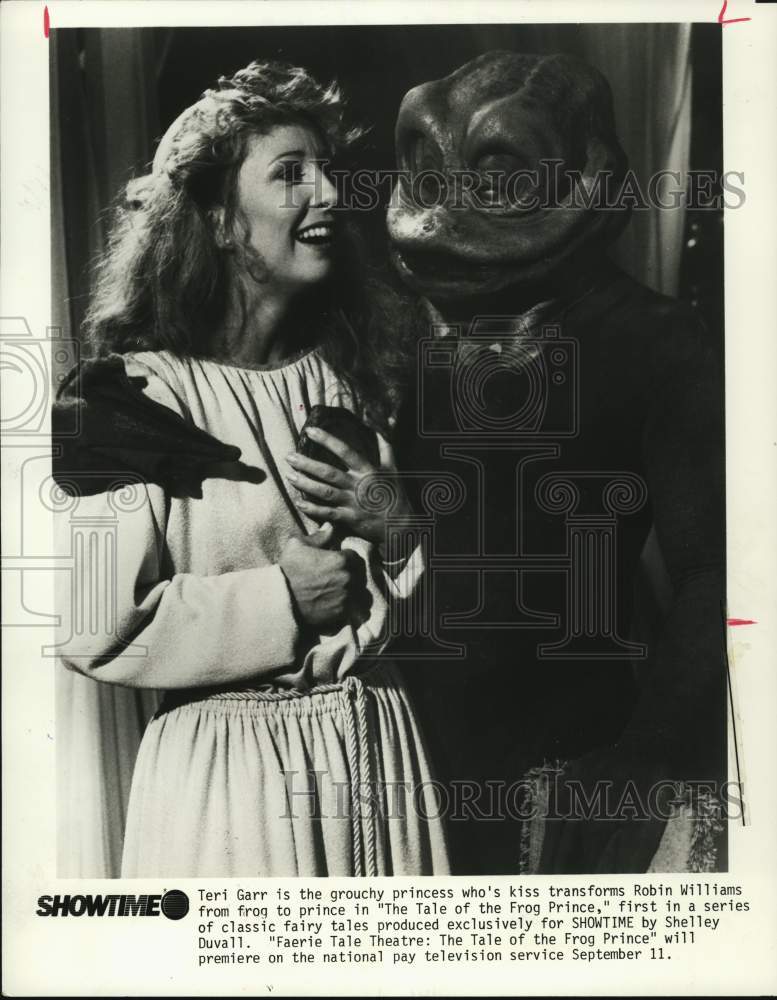 1992 Press Photo Teri Garr and Robin Williams in "The Tale of the Frog Prince" - Historic Images