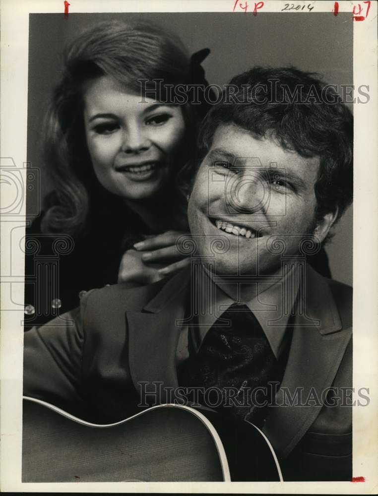 1969 Kathy Garver and Rock Star Eddie Hodges on &quot;Family Affair&quot;-Historic Images