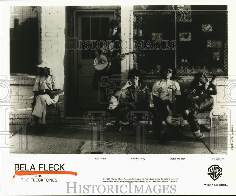 1989 Press Photo Musical group Bela Fleck and The Flecktones - Historic Images