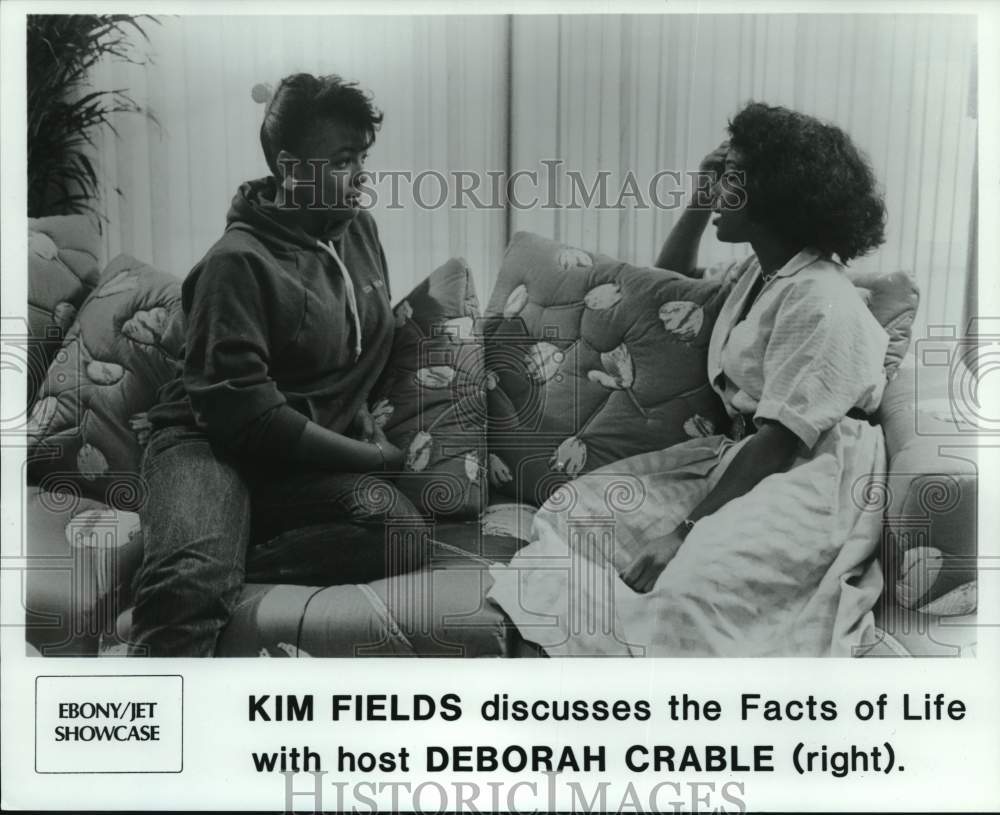 1985 Press Photo Actor Kim Fields and host Deborah Crable - hcp49981 - Historic Images