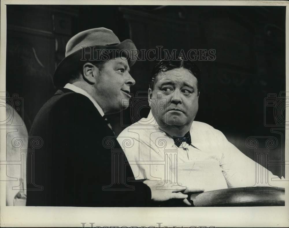 1963 Actors Frank Fontaine, Jackie Gleason star on CBS magazine show ...