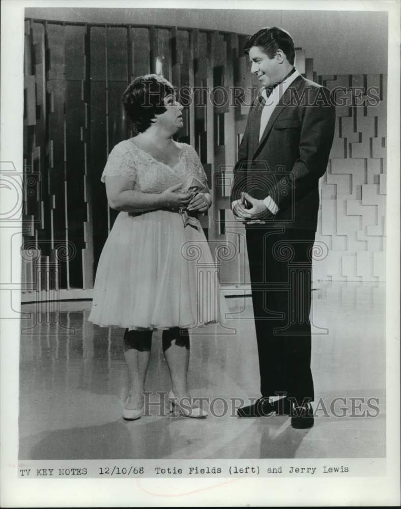 1968 Entertainers Totie Fields, Jerry Lewis.-Historic Images