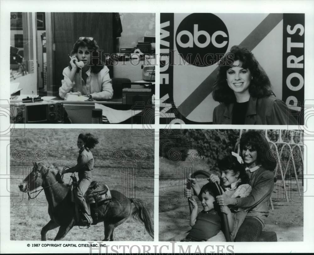 1987 Press Photo Becky Dixon co-anchors ABC's Wide World of Sports. - hcp50949 - Historic Images