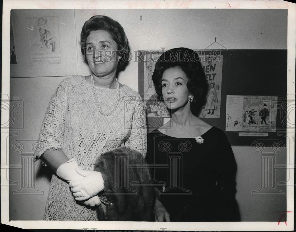 1965 Mrs. Richard Peterson, Mrs. Johnny George at Council Benefit-Historic Images