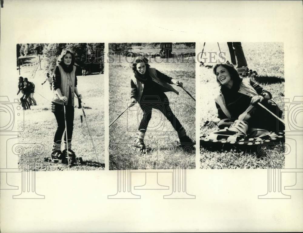 1978 Press Photo Phyllis George Grass-Skiing on &quot;People&quot; - hcp51563 - Historic Images