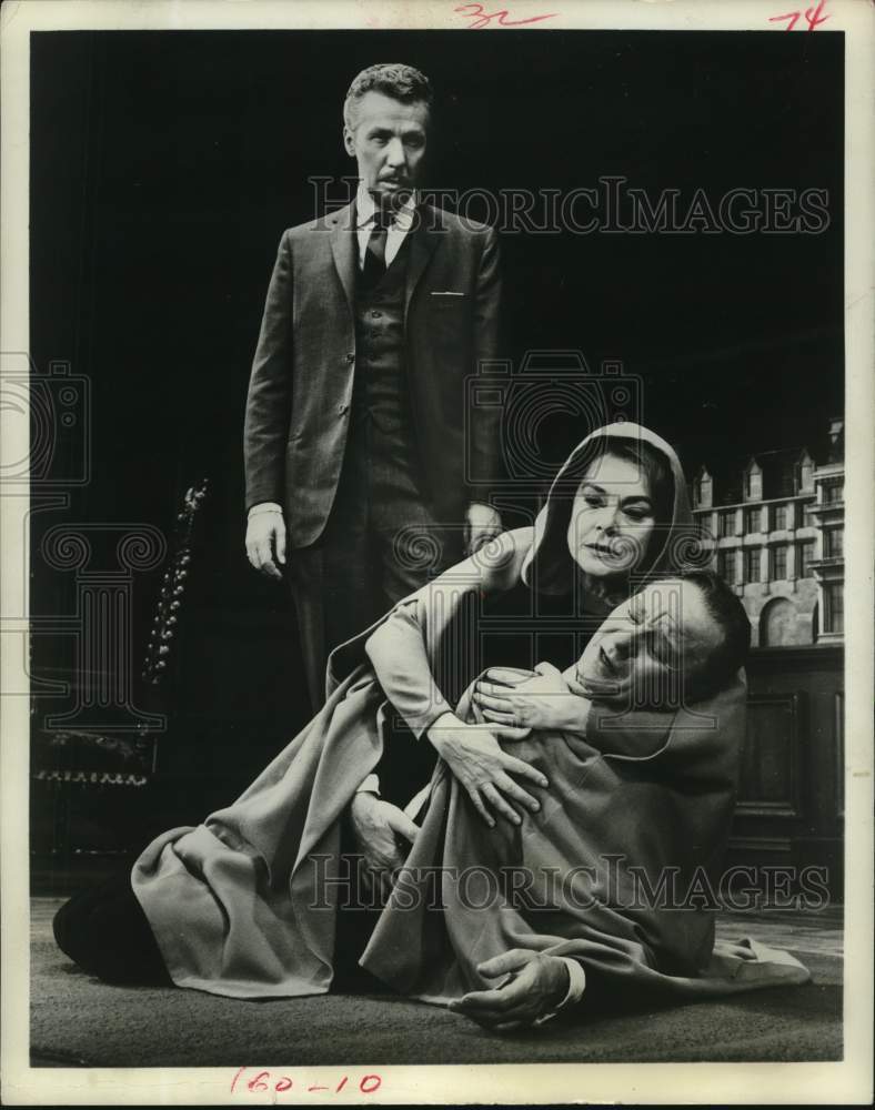 1967 Actors William Hutt, Irene Worth, John Gielgud in "Tiny Alice."-Historic Images