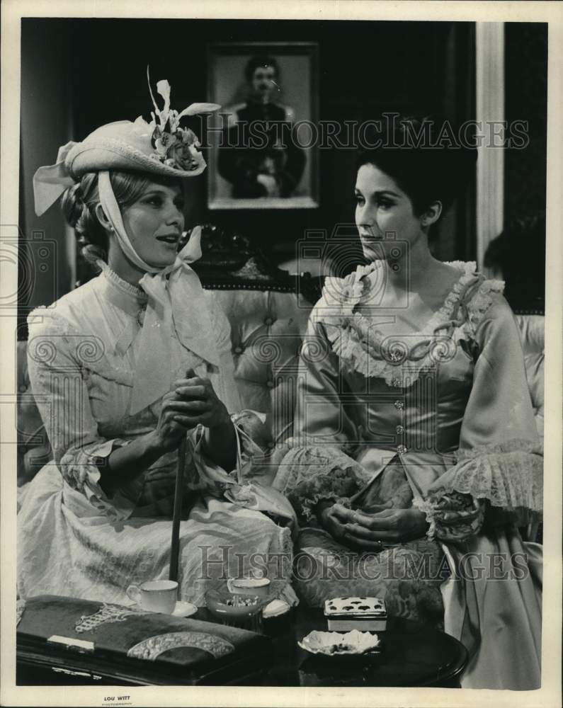 1966 Roberta Hammond and Victoria Davis in period costume-Historic Images