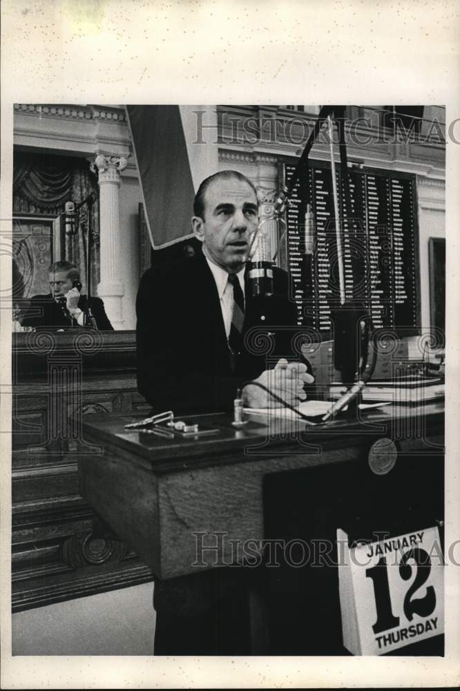 1967 Representative DeWitt Hale Presenting New House Rules-Historic Images