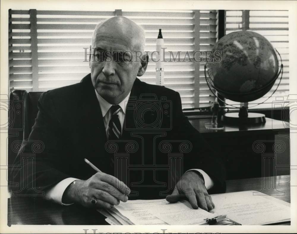 1964 Dr. Robert Gilruth works at desk-Historic Images