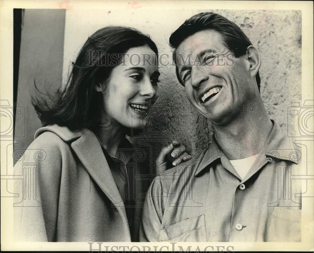 1963 Actress Joan Hackett laughing with co-star.-Historic Images