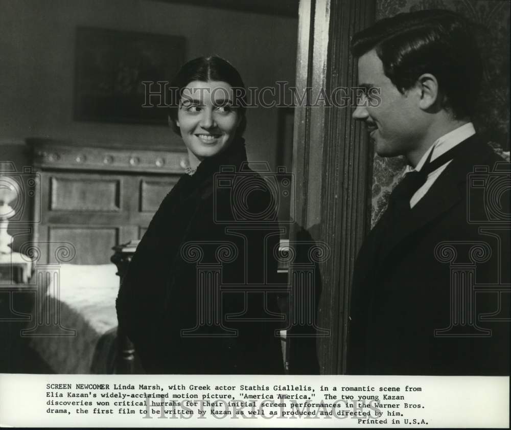 1964 Linda Marsh and Stathis Giallelis in &quot;America America.&quot;-Historic Images