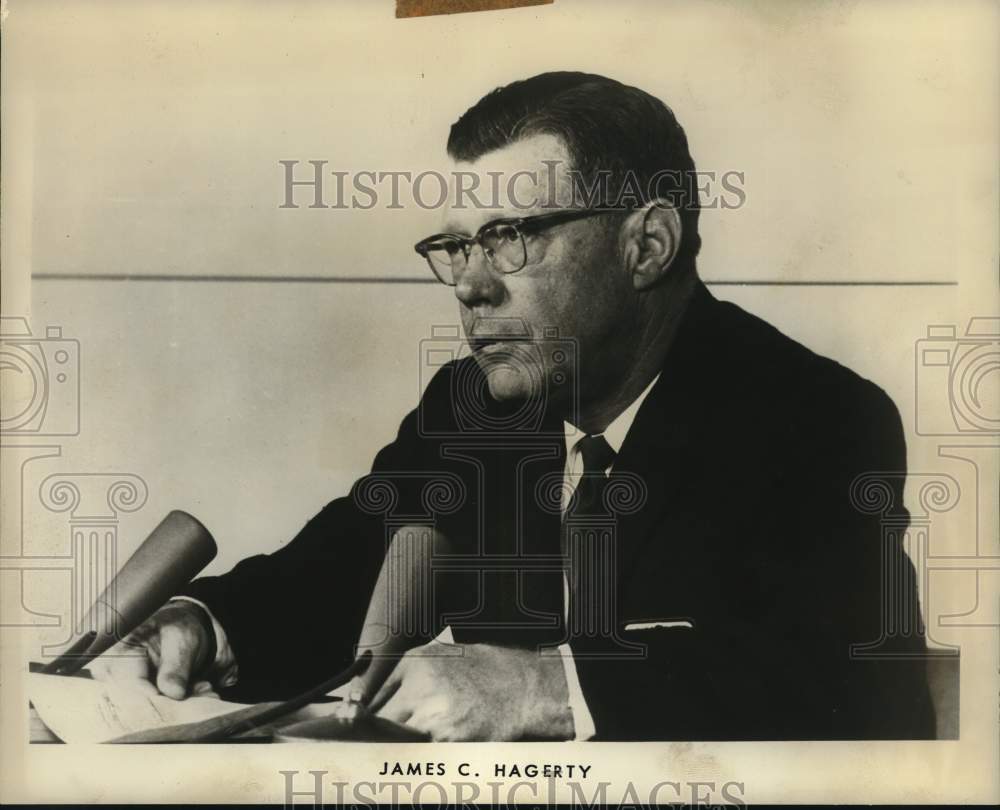 1961 James C. Hagerty, Director of ABC Radio News-Historic Images