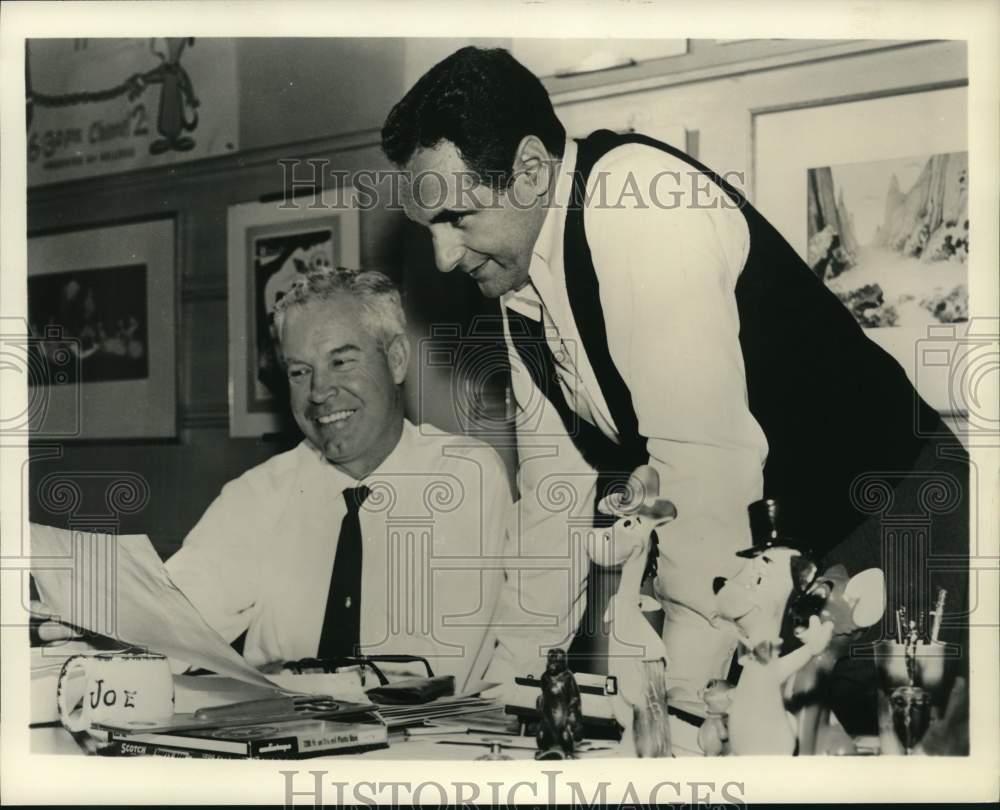 1960 Cartoonists Bill Hanna and Joe Barbera-Historic Images