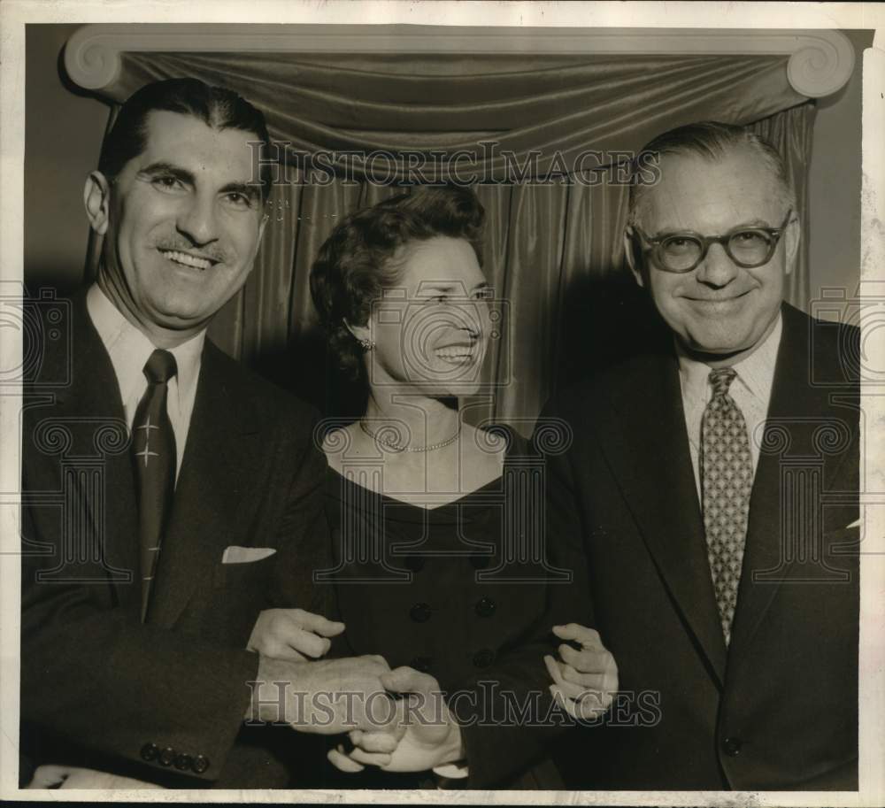 1955 Mrs. Michael T. Halbouty, Bennett Serf & Friend-Historic Images