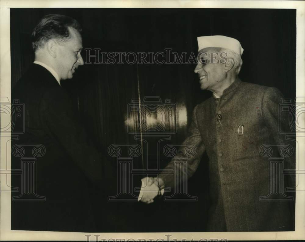 1956 Dag Hammarskjold & Indian Prime Minister Nehru-Historic Images